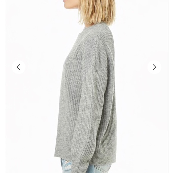 Ribbed Knit Balloon Sleeve Sweater - Picture 2 of 5